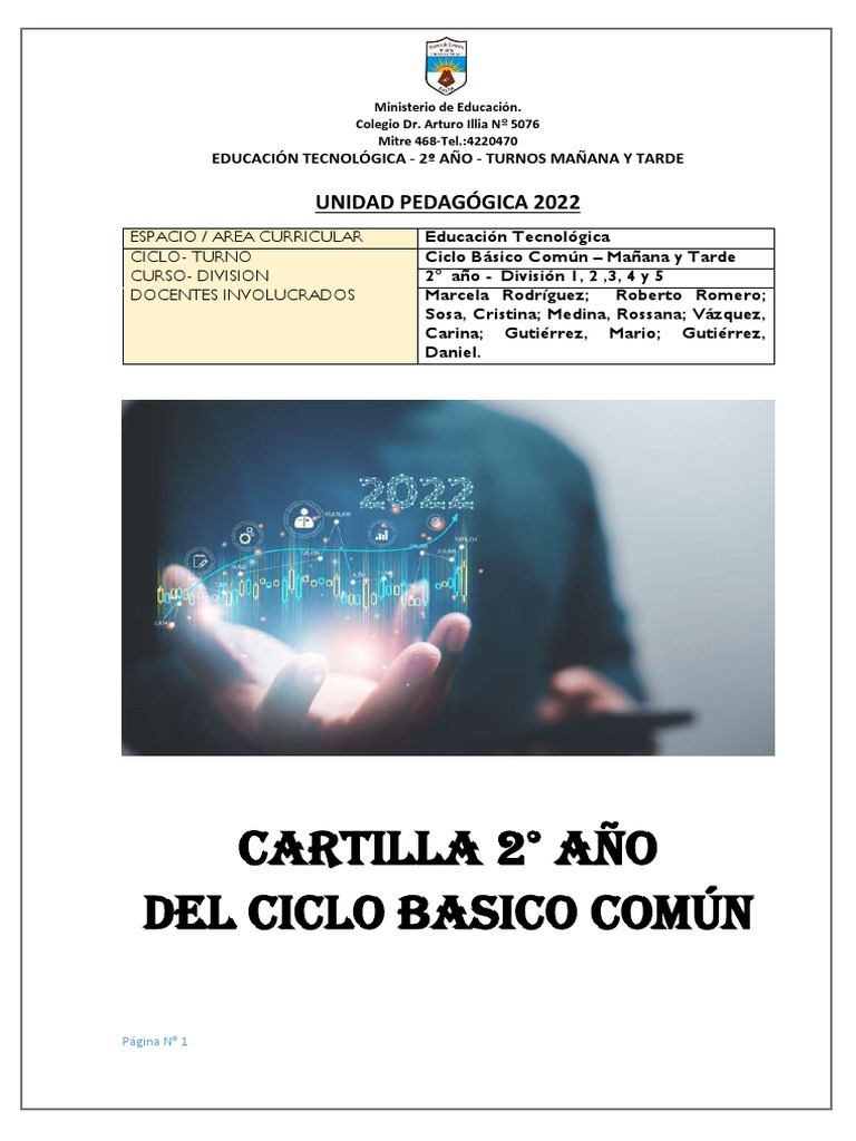 Cartilla Tecnología 2do Año 2022 | PDF | Bienes (Ley) | Hardware de la ...