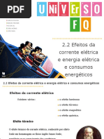 Efeitos Da Corrente Elétrica e Energia Elétrica e Consumos Energéticos
