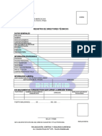 Regitro Dirección Tecnico Por Única Vez Nuevos en La Región