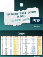 Top 35 Functions & Features in Excel