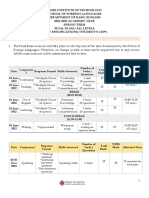 Final Exam Specifications St's