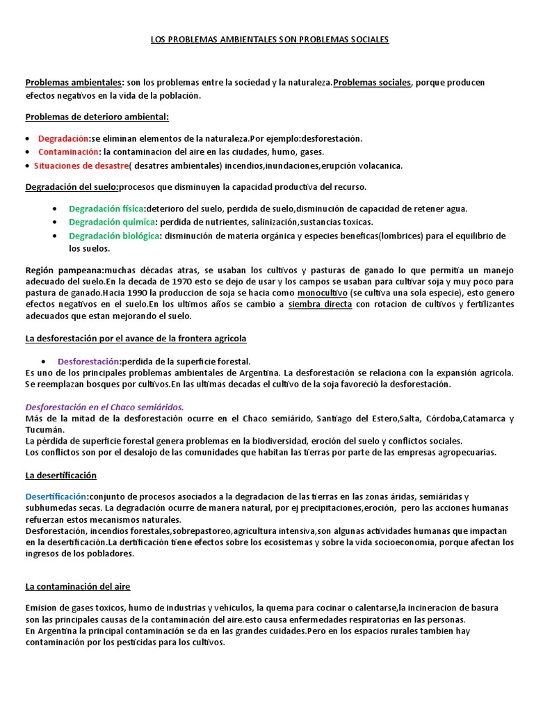 Problemas Ambientales y Sociales en Argentina | PDF | Contaminación ...