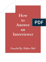 How To Answer An Interviewer