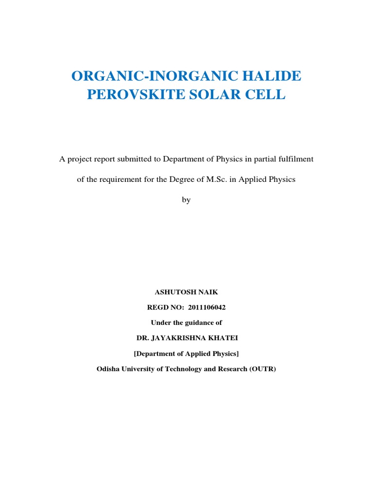 THESIS - 2011106042 - Organic Inorganic Halide Perovskite Solar Cell ...