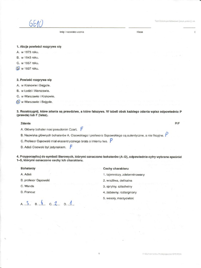 Szatan Z 7 Klasy Bohaterowie Szatan Z 7 Klasy | PDF
