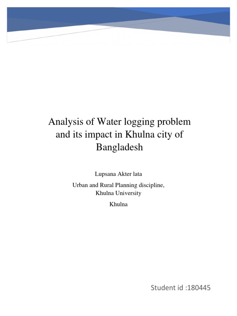analysis-of-water-logging-problem-and-its-impact-in-khulna-city-of