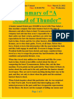 English Summary Due On March 24, 2022 Summary of A Sound of Thunder Made by Farhaan Qaisar Usmani