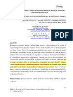 Influência de crenças e valores na tomada de decisão de pequenos empresários