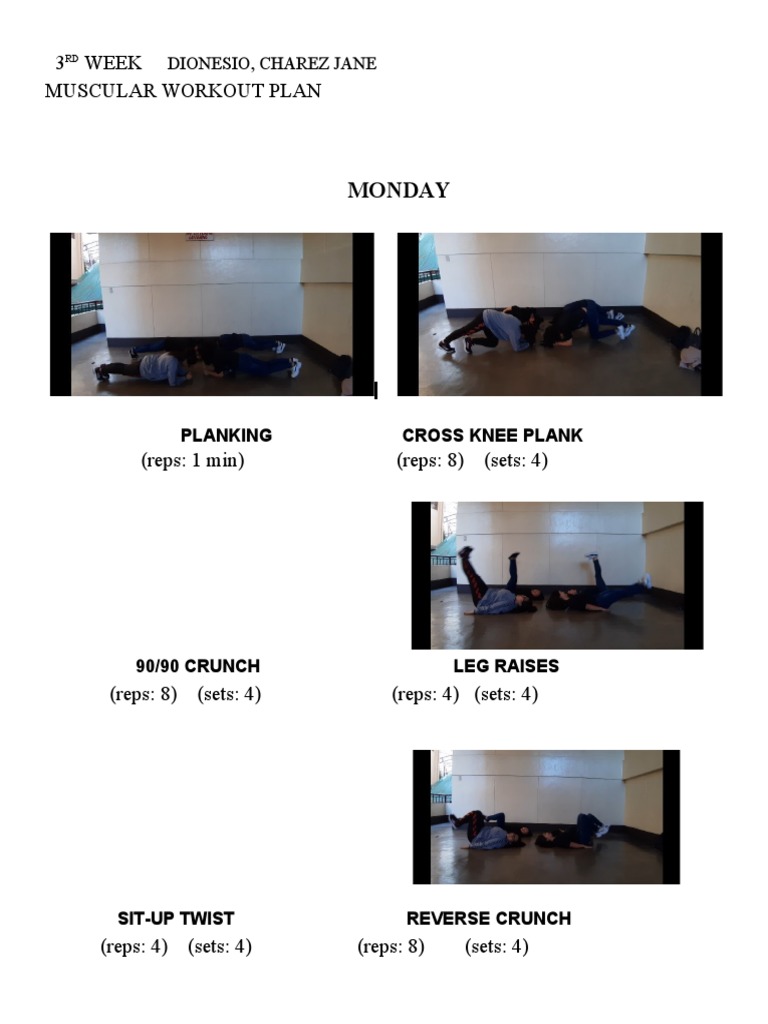 3rd Week Muscular Workout Plan | PDF