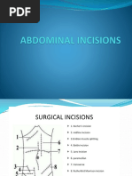 Type of Incisions | PDF | Abdomen | Wound