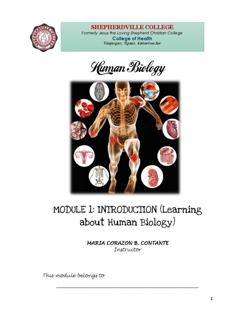 Module 1 introduction to human biology pdf scientific method