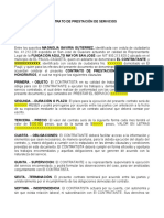 Formato Contrato Prestación de Servicios