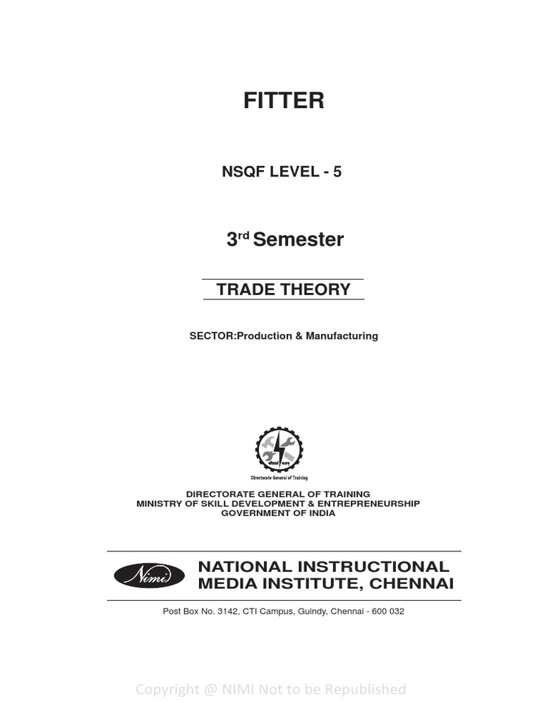 Fitter Sem3 TT | PDF | Screw | Plumbing