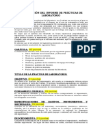 InformeLab: Resumen Estructura Informe Práctica Laboratorio