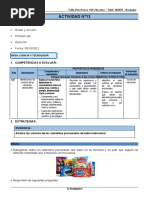 6° Grado - Actividad Del 05 de Octubre