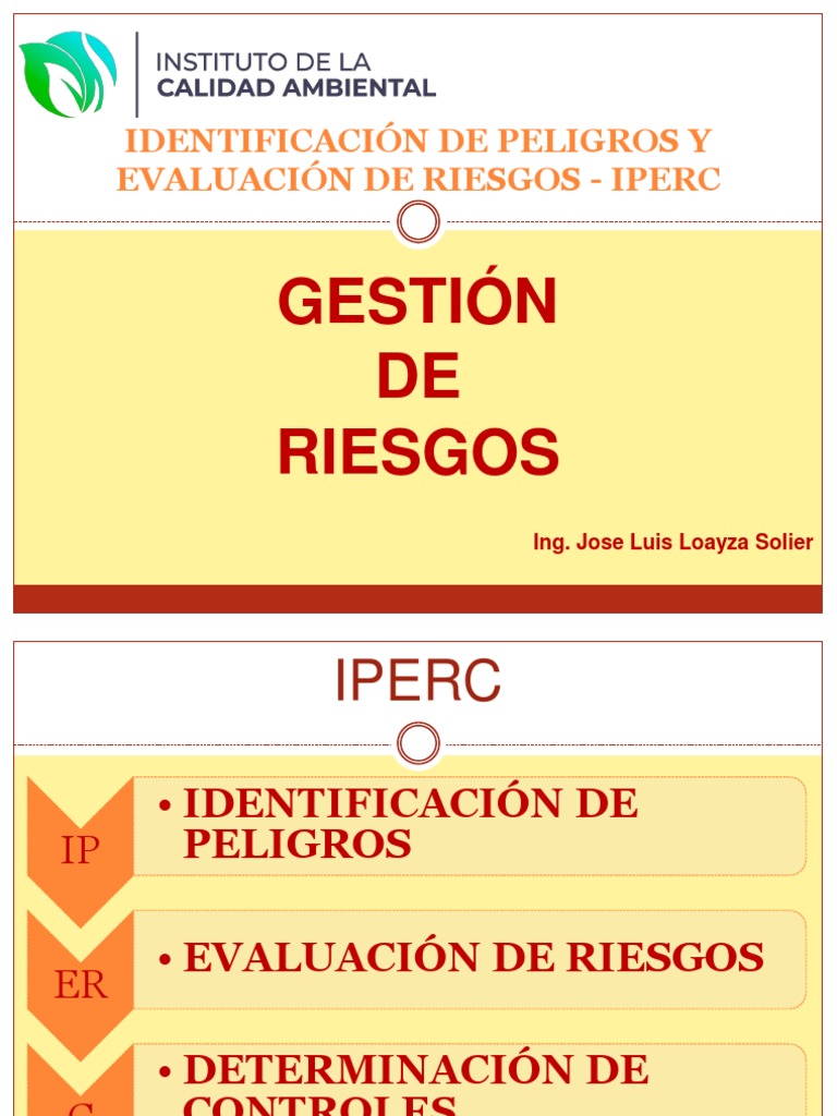 Identificación Y Evaluación De Riesgos Iperc Pdf Riesgo Quemar