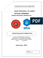 "Año Del Fortalecimiento de La Soberanía": Facultad: Ingenieria