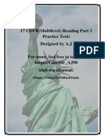 17 CEFR (Multilevel) Reading Part 1 Practice Tests