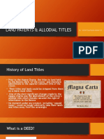 Land Patents & Allodial Titles