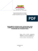 Treinamento Intervalado Estratégia para Aumento de Adesão de Sedentários em Um Programa de Atividade Física