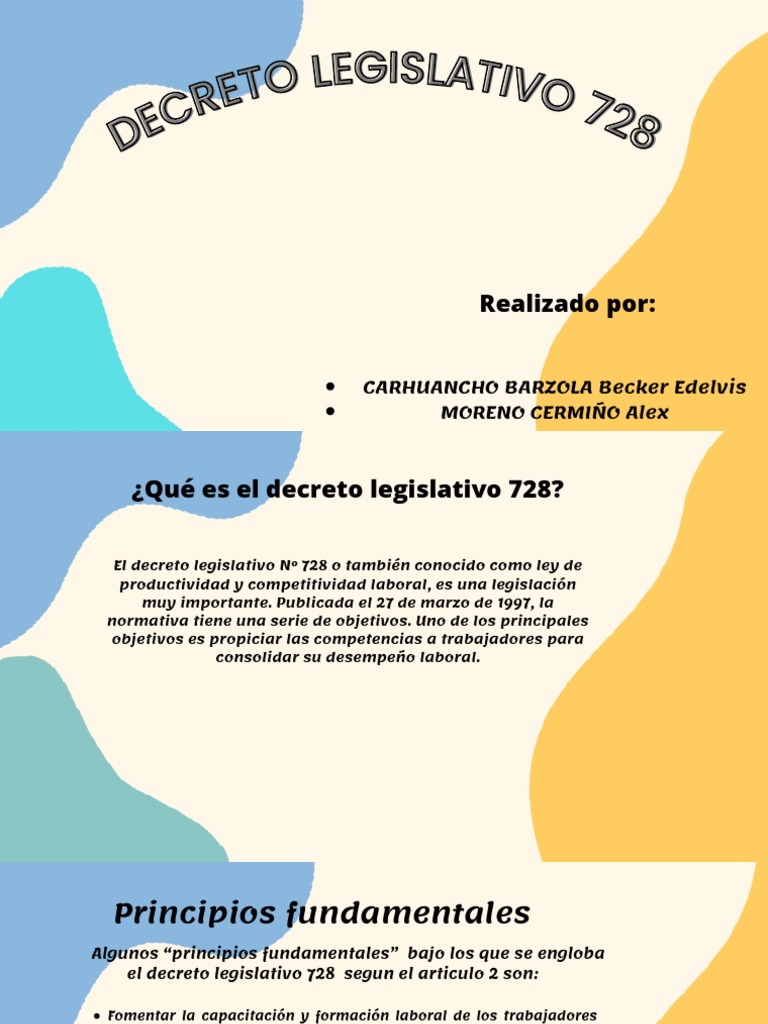 Decreto Legislativo 728 | PDF | Derecho laboral | Salario