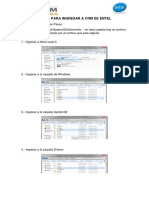 Pasos Ingresar CRM Entel