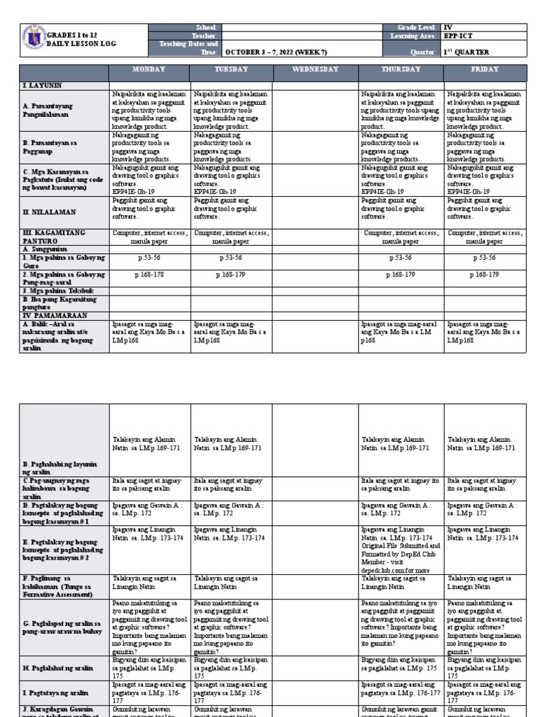 Dll Epp Ict 4 Q1 W7 Pdf