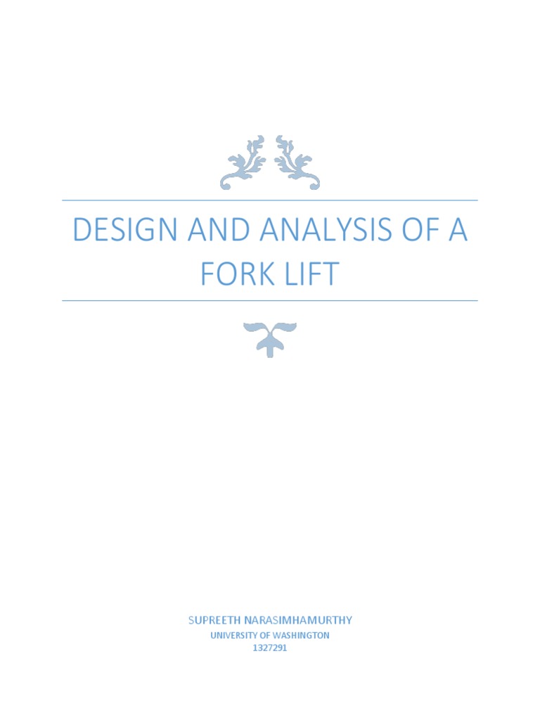 Forklift Design and Analysis Study | PDF | Stress (Mechanics ...