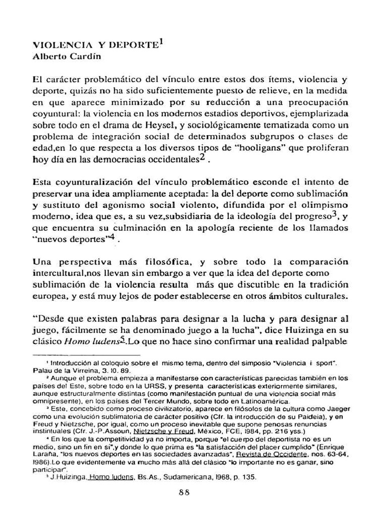 La Violencia en El Deporte | PDF | Deportes | Violencia
