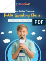 Public Speaking Classes Children Brochure