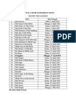 Jadwal Takjil