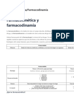 Farmacocinetica y Farmacodinamia