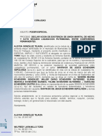 Poder, Existencia de Union Marital de Hecho