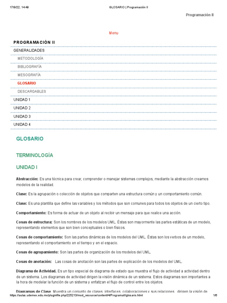 Glosario de Programación II | PDF | Objeto (informática) | Java ...