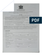 Trinidad and Tobago Ministry of Finance Valuation Form