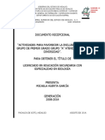 Actividades para favorecer la inclusión en primer grado atendiendo la diversidad