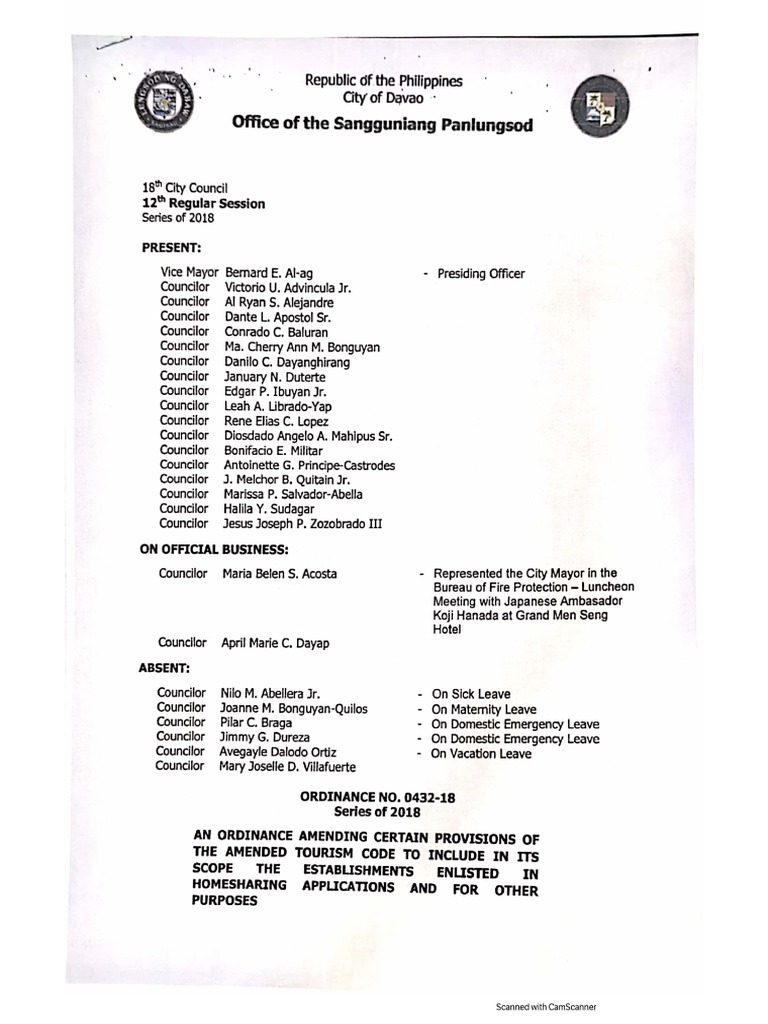 0432-18 - Tourism Code | PDF