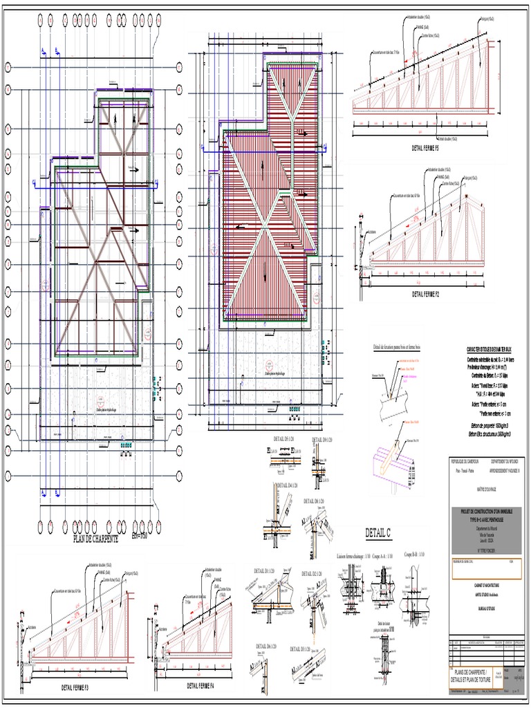 Plans D'execution-Charpente Et Toit | PDF