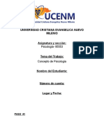 Universidad Cristiana Evangelica Nuevo Milenio Asignatura y Sección