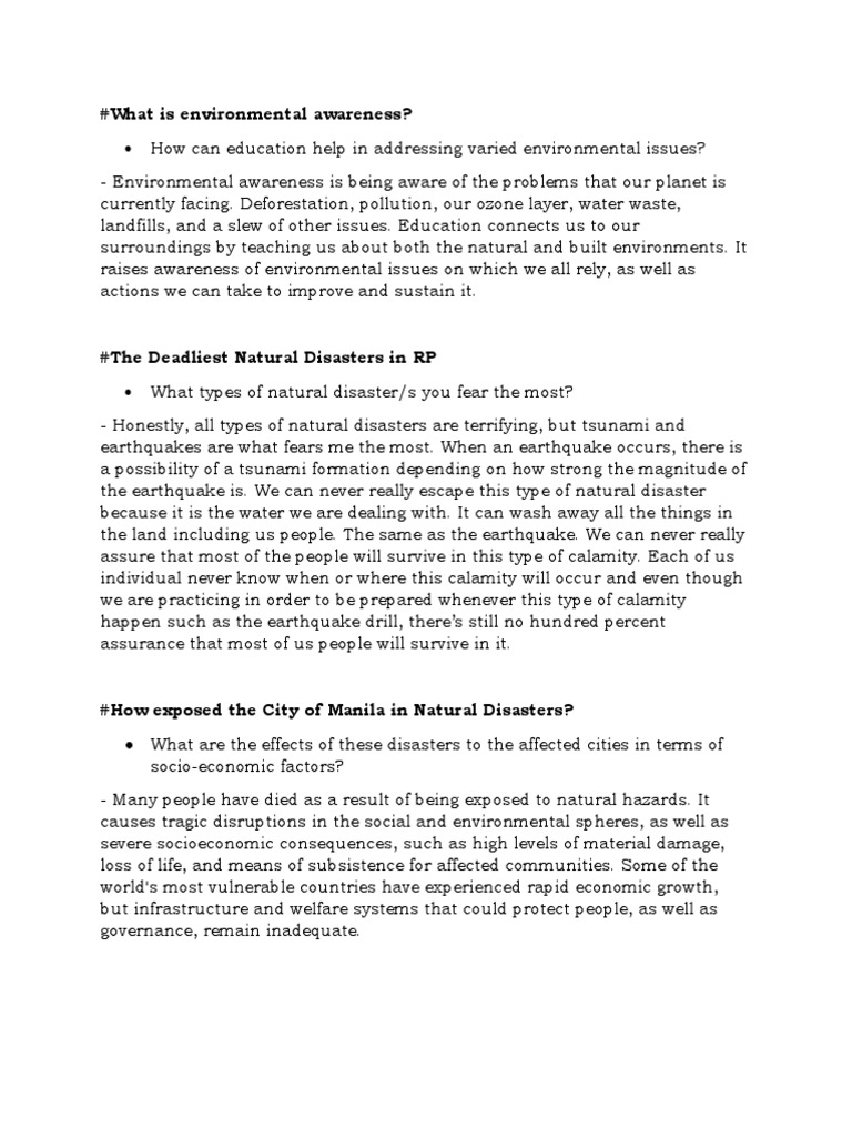 What Is Environmental Awareness PDF