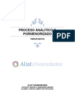 PRESUPUESTOS Proceso Analitico O Pormenorizado