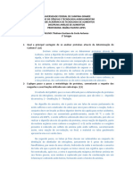 Análise de alimentos: determinação de proteínas, pigmentos e densidade em leite