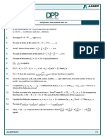 SEQUENCE AND SERIES DPP-01 solutions