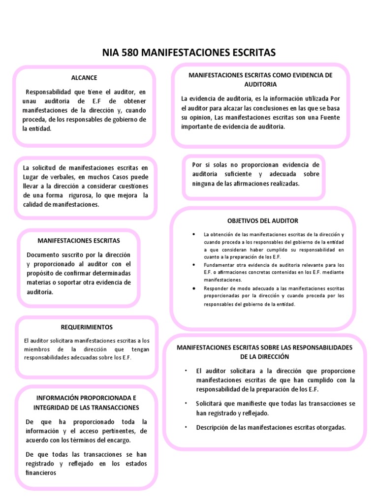 Nia 580 | PDF | Auditoría | Contralor