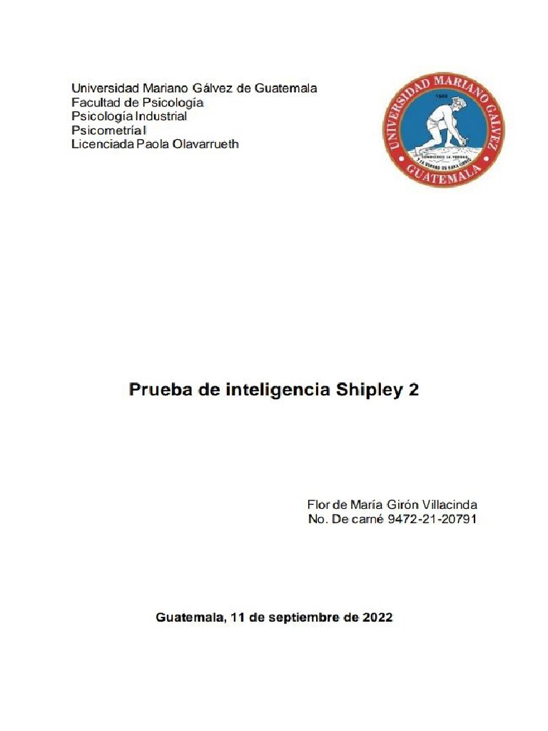 Prueba de Inteligencia Shipley 2 PDF
