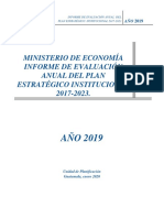 Evaluacion Anual Del Plan Estrategico Insitucional 2017-2023 - Ano 2019