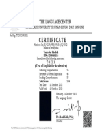 Certificate: The Language Center