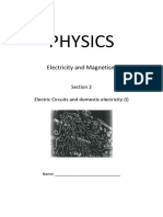 Electric Circuit and Domestic Electricity (I)