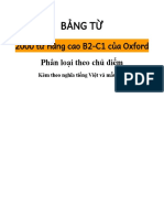 Oxford 2000 Words by Topic With Vietnamese Definition and Example Sentences