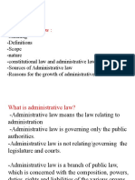 Unit-1-Definitions, Nature and Scope of Administrative Law